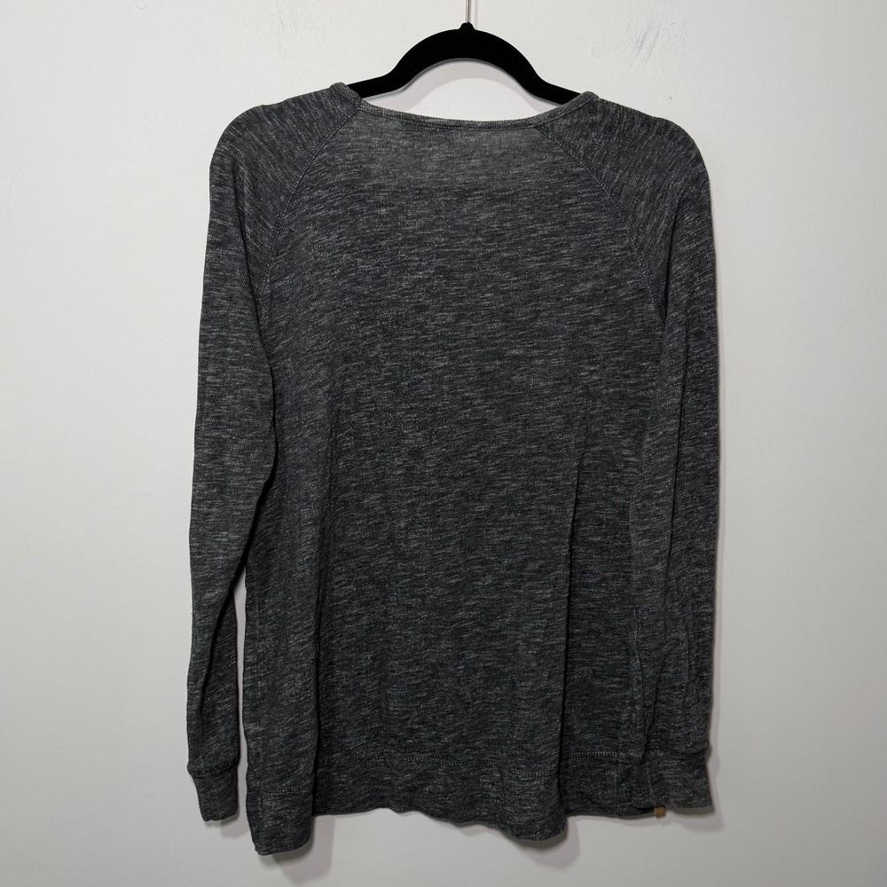 Tentree women’s Charcoal Grey Wrap Hem sustainable cotton Long Sleeve Top Size S - Picture 8 of 11